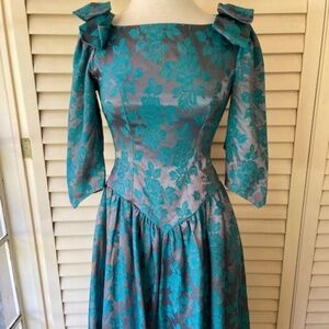 1940's Silk Brocade Dress